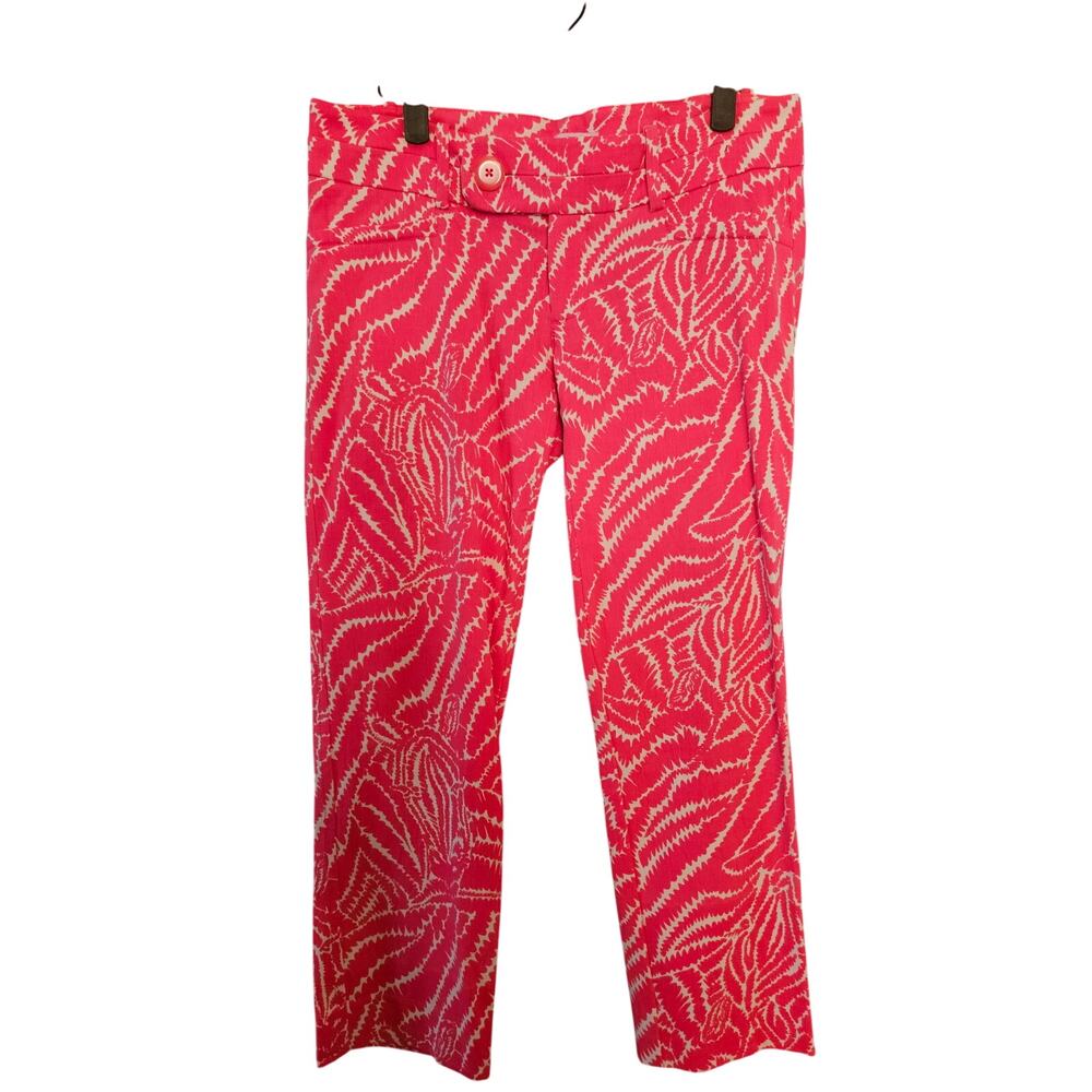 Fantastic! Lilly Pulitzer Splash Pink -4- Pants Stretch 32W 23.5Inseam JE77